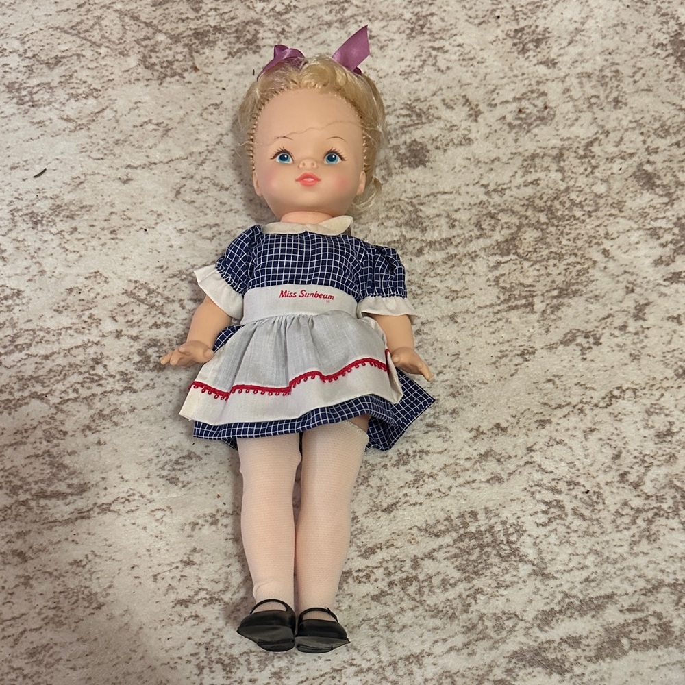Sunbeam Doll with Navy and White Dress